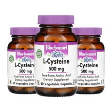 블루보넷 Lcysteine 엘 시스테인 HCL 염산염 테오멜라닌 황 성분 60캡슐3통, 60정