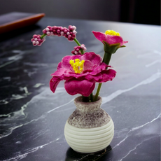 금명 납골당 추모장식 고급스러운 pink 납골당꽃 미니어쳐 꽃병 화병 모형 봉안당 꾸미기 명절 성묘 추석 설날 추모 기억 mini, 핑크