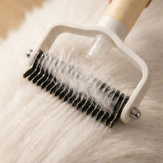 아이노르 반려동물 엉킴 해소 죽은털 제거 브러쉬, 1개, 옐로우