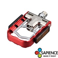 TtH火雞 SAPIENCE 全鋁合金專利磁吸式折疊踏板 鋁合金雙培林折疊踏板, 1個, 鈦紅