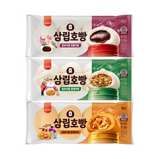 삼립 삼립호빵 정통단팥1봉+야채1봉+피자1봉, 360g, 3개