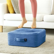 미니폴린 점핑매트 유산소 다이어트 큐브 매트 트램폴린 블루