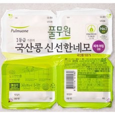 풀무원 국내산 콩 신선한 네모 두부, 340g, 2개