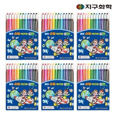 지구화학 지구 슈퍼 샤프식 색연필, 12색 (1set), 6개