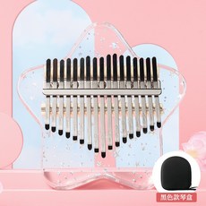 HLURU 水晶五角星卡林巴琴 17音/21音, 1個, 星星款/繁星17音 贈黑色琴盒 曲譜配件