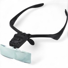 LED 頭戴式放大鏡 模型製作 刻線 水貼助手, 黑色, 1個