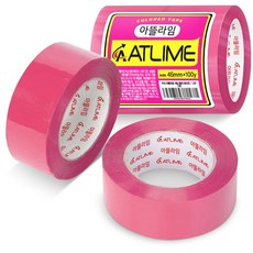 아뜰라임 다양한 박스 포장 색상 컬러 테이프 4.5cm, 2개, 핑크