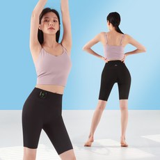 웨어라인 EMS 트레이닝 5부 레깅스 홈트 필라테스복 요가복 하체 다이어트, ZP5380S