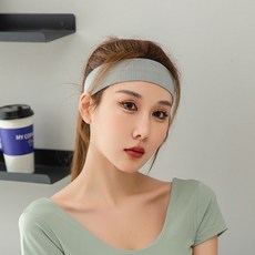 萬用頭戴 跑步運動頭帶 美容髮帶 健身頭帶 吸濕速乾 髮帶男女, 1個, 1條體驗裝【透氣吸汗】灰色*,吸汗髮帶【讓汗水離開眼睛】