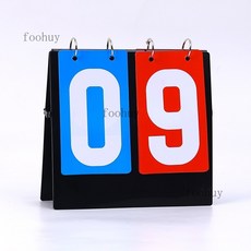 台灣出貨 計分牌 籃球記分牌計分牌翻分牌比賽翻牌計分器板乒乓球計數積分比分牌, 兩位數（紅藍底/白字/黑卡座）, 1個