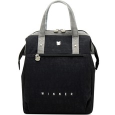 맘피스 피크닉 소풍 미니 도시락 보냉 가방, 1개, 블랙