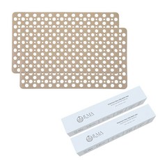 LUMA HOME 욕조용 미끄럼 방지 샤워 TPE 질감의 스파에서 건조 매트 받음 표면 43 베이지 있는 컵이 구멍 빠른 배수 부드러운 76 욕실 흡착 강력한 영감을, 2