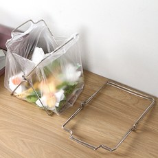 스텐 음식물쓰레기봉투 거치 휴지통