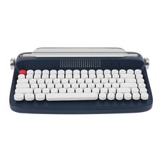 Actto安尚 藍牙無線鍵盤 B303 臺灣72H髮貨 辦公打字機 平板電腦用 時尚復古圓鍵帽, 藏青色