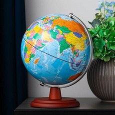 【SkyGlobe】10吋行政區205木座地球儀-LED