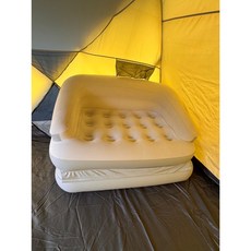 5合1 加厚雙層耐磨 戶外便攜式折疊充氣沙發床, 米色