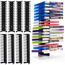 EZFXHD WTER 8팩 비디오 게임 케이스 보관 벽걸이 - 최대 144개의 디스크 박스 금속 홀더 PS DVD Xbox 정리함용, 4