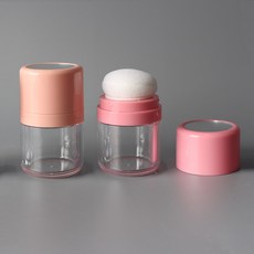 포포라운지 가루 파우더 용기 루스파우더 케이스 거울 화장품 공병, 1개, 10g (살구핑크 1개 + 핑크 1개)
