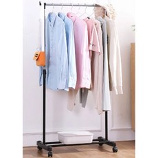 발코니 건조대 간편 수납 옷걸이 천장까지 이어지는 침실 바닥부터, single rod