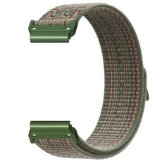 F8 프로페셔널(51mm) /7/6/5 26mm 모델과 호환되는 조절 가능한 나일론 시계 밴드 (탄성 스트랩), 녹색 주황색