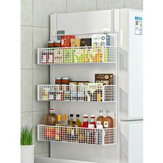 주방 냉장고 옆 정리 다용도 다층 수납 조리도구 선반 삼중층 특대형 40cm 없음 화이트, 단층 소형 26cm 없음 화이트