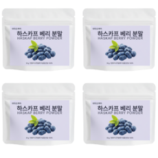 닥터오케이 하스카프베리 분말 100% 베리가루 91g 대용량 3개월분 하스카프베리 c3g 안토시안 C3G 안토시아닌 하스카프베리 추출물, 4개