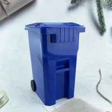 창의적인 미니 쓰레기통 모양 펜 홀더 재미있는 플라스틱 데스크탑 정리함 펜 연필 문구류 책상 정리 장식, 05 파란색