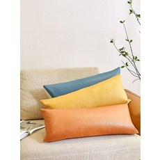 쇼파가죽쿠션 긴 목베개 보호 발빠짐 틈새막이 소파 생강노랑, 호박오렌지