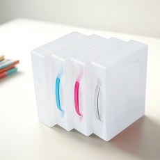 소호리빙 A5 멀티케이스 투명 장난감 큐브박스 정리 화일케이스 파일케이스 정리함, 4개, A5 일반형