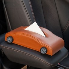 創意車載紙巾盒 汽車內飾收納, 棕色, 1個