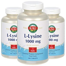 Kal L-賴氨酸 1000mg 片劑, 100 件, 3個