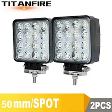호환 ZK30 DS 4x4 LED 스팟/홍수 작업 조명 9-30V 차량 48W 6000LM 64W 8000LM 오프로드 Led 라이트 바 차, 03 50mm 2Pcs Spot