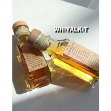 위스키 바이알 75ml 코르크 사각 유리병 바이알병, 5개