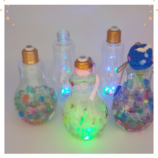 LED 전구병 320ml 전구소다 전구 모양병 만들기 재료 음료병 하바리움용기 조명 전구병