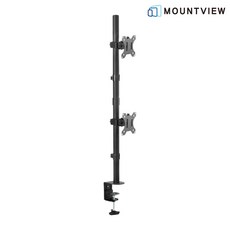 마운트뷰 상하 수직 모니터 암 클램프형 거치대 MV12-C02V 27인치 32인치, 1개, 블랙(BOM797)