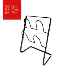 슬리퍼 거치대 슈즈랙 거실 실내화 꽂이 욕실화 걸이, 1개, 2칸 블랙