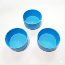 텀블러 바닥 실리콘 보호대, 3개, 7.5cm 스카이블루