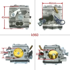 K960 컷오프 톱용 톱 전기 기화기 RWJ-3 502623201 544266101 Husqvarna 교체, 01 K960