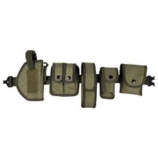 快速反應腰帶兒童戰術腰帶配件包多功能腰封套裝戶外男孩玩具加厚戶外多功能戰術腰封戰術腰帶 多功能腰封套裝 快拆按扣訓練腰帶, 軍綠色6件套(5個包+1條腰帶-配置如圖, 1個