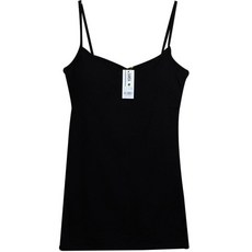 스판소재 슬림핏 힙을 덮는 기장 롱 끈나시 깔끔 여성K*SE