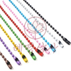 구슬줄 메탈 10cm 키링부자재 문구용품 비즈공예재료 칼라 메탈키링, 블루