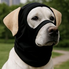 강아지 페이스커버 헤드가드 중대형견 장식용, 검은색