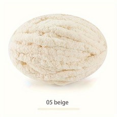 뜨개질 및 크로 셰 뜨개질 담요 쿠션 청키 두꺼운 라인 부드러운 따뜻한 크로 셰 뜨개질 원사 스카프 라인, 02 Beige, 1개