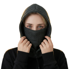 타이트엔드 후디 기모 넥워머, 그레이