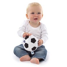 딸랑딸랑 부드러운 아기헝겊축구공 촉감놀이 어린이집 유치원 소프트볼, 1개