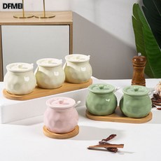DFMEI 豬油罐家用耐高溫陶瓷廚房紅油罐子辣椒油專用帶蓋葷油罐子調料罐, 1個