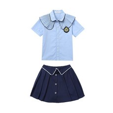 小學生幼兒園校服套裝 夏季英倫風班服兒童演講服女學院風夏裝