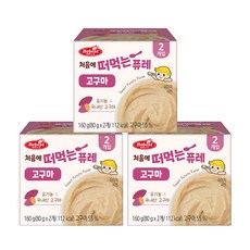 베베스트 처음에 떠먹는 퓨레 3종세트, 3개, 160g, 떠먹는(고구마)