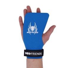와드프렌즈 스파이더그립2 S버전 노핑거 크로스핏 그립 헬스장갑 좌우세트 + 시그니처 메쉬백, 블루, 1개