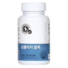 심플리커 알파 필수 5대 성분 마카 아르기닌 아연 야관문 흑마늘, 120g, 1개